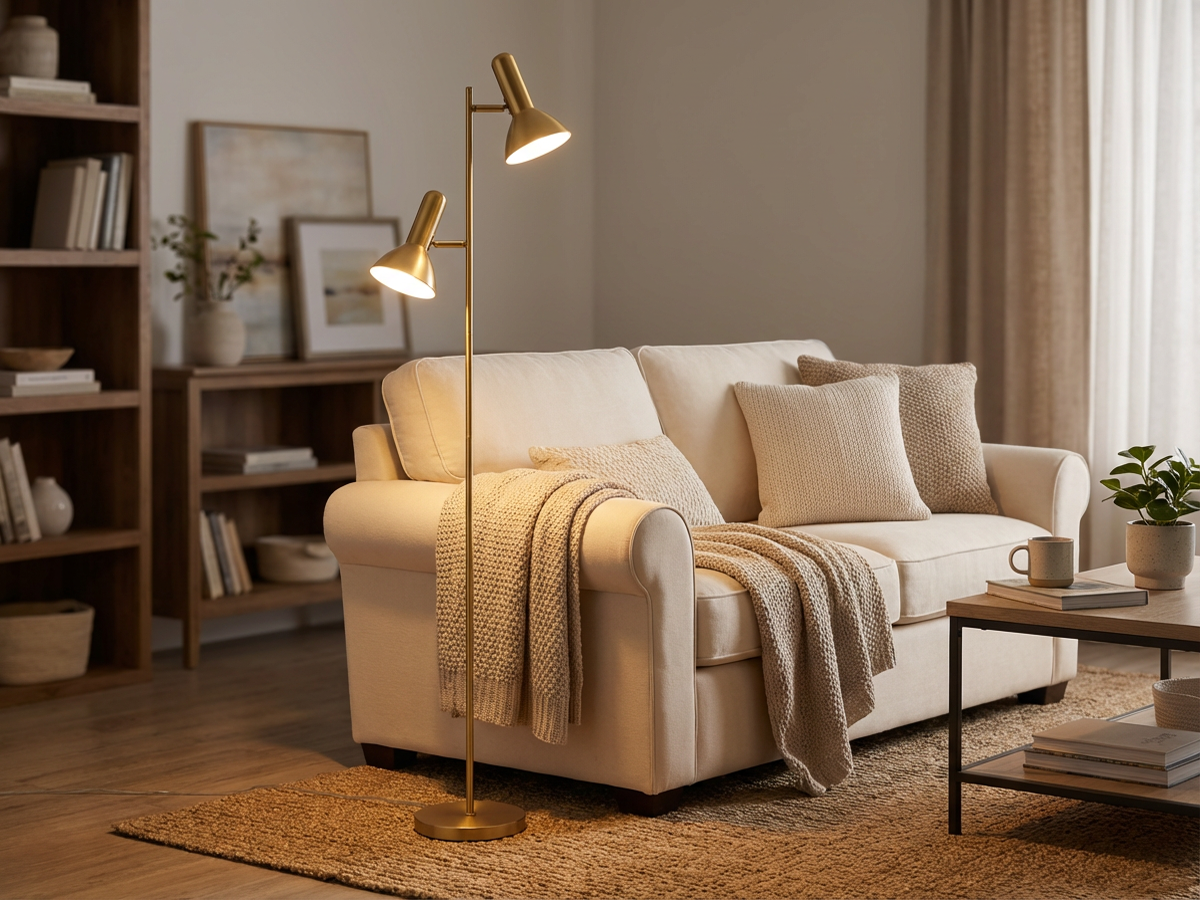 Telbix Floor Lamp in Brass