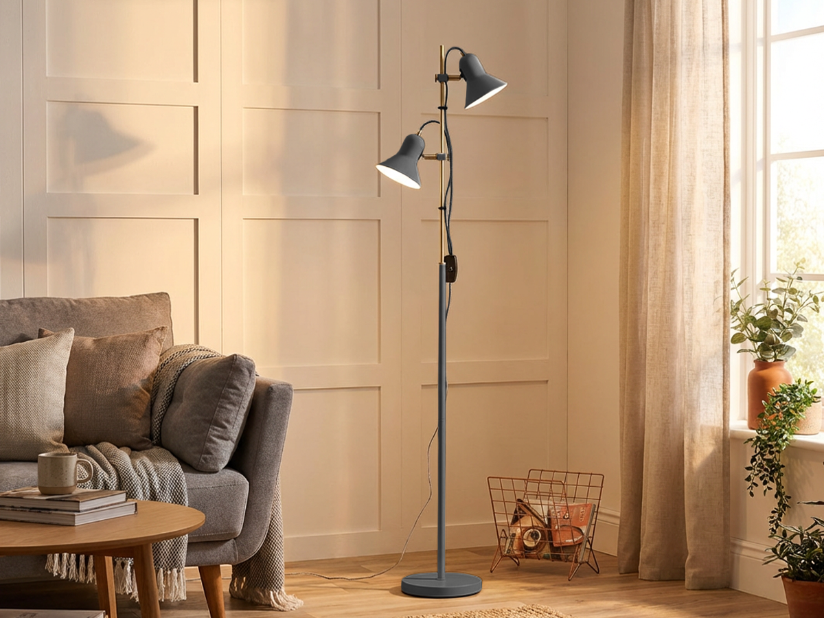 Telbix Floor Lamp in Grey