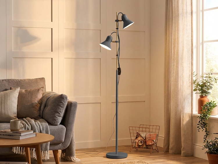 Telbix Floor Lamp in Grey