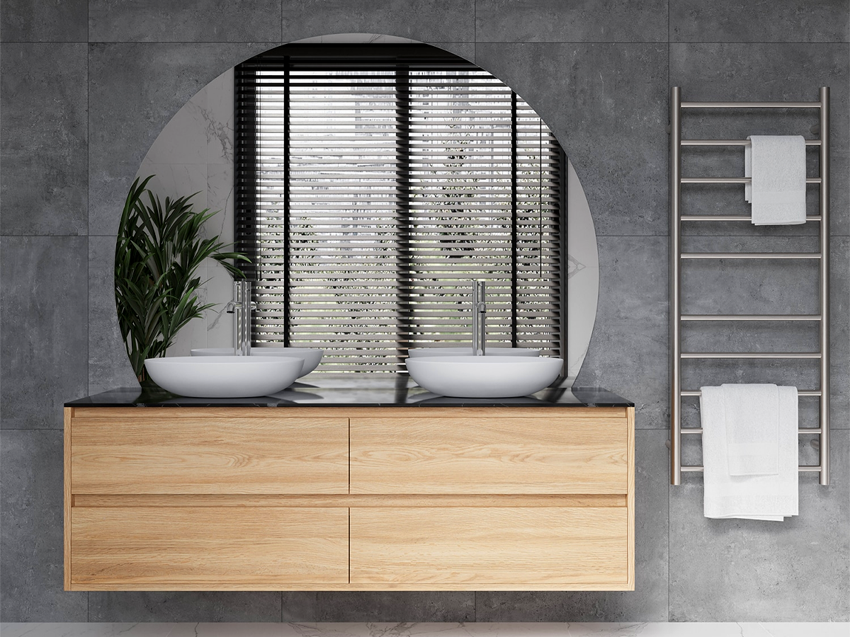 Thermogroup Ablaze D Shaped Mirror