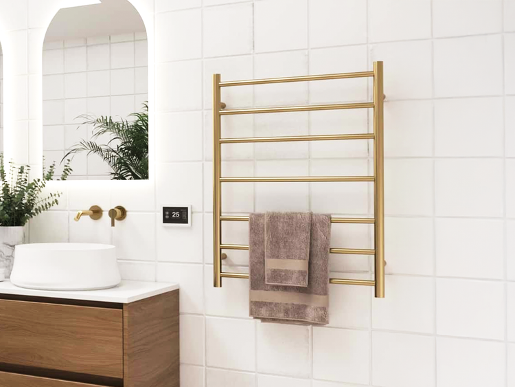 Thermogroup Heated Towel Rail in Brushed Brass