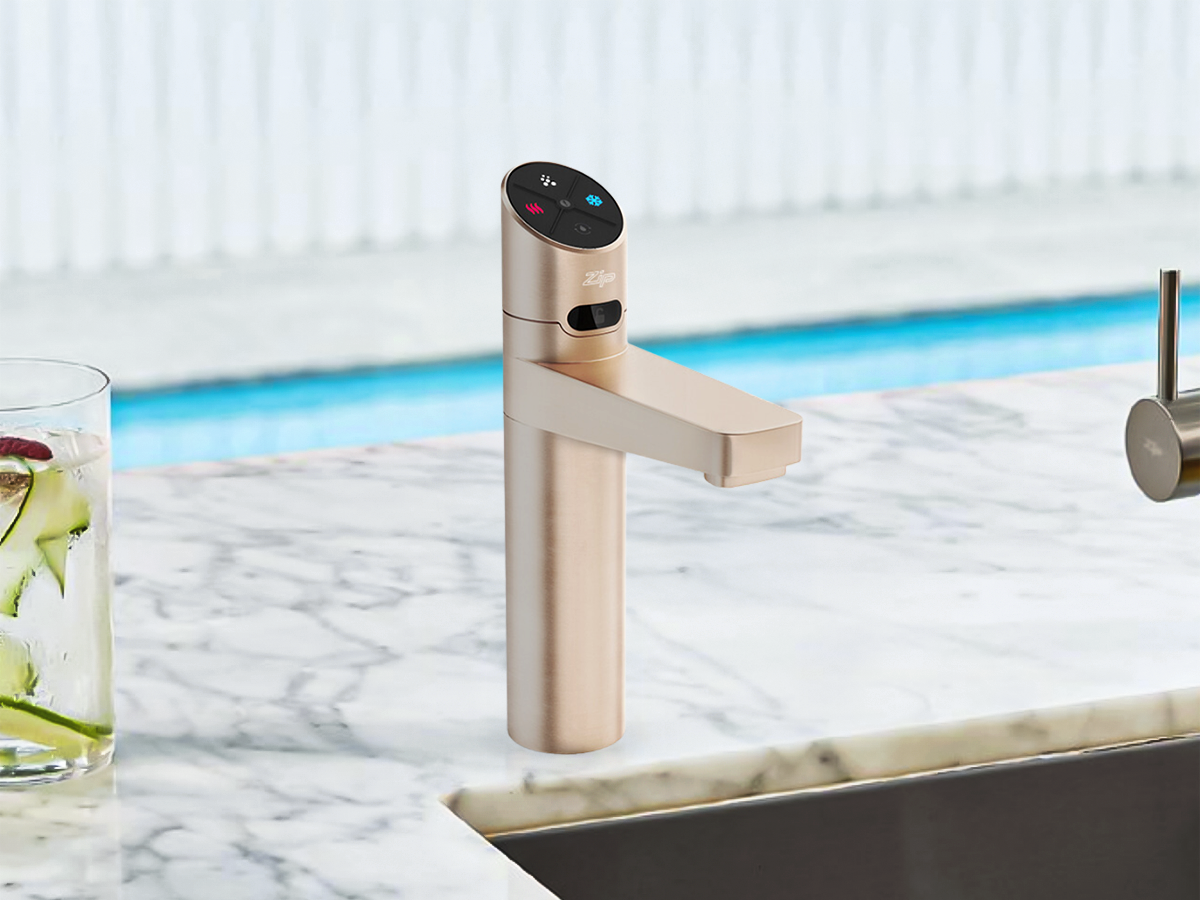 Zip Water Brushed Rose Gold
