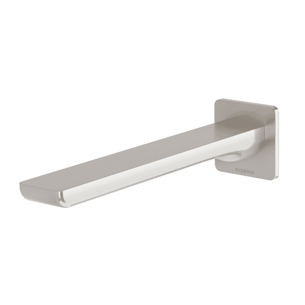 Phoenix Gloss MKII Wall Basin / Bath Outlet 200mm  Brushed Nickel