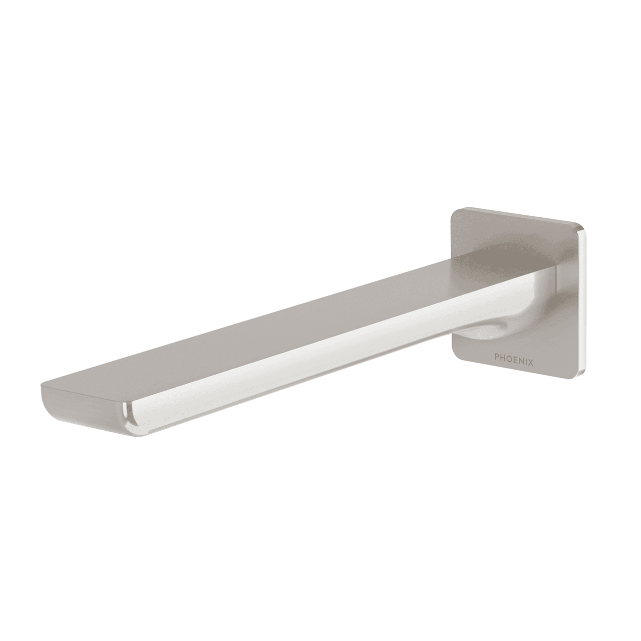 Gloss MKII Wall Basin / Bath Outlet 200mm  Brushed Nickel