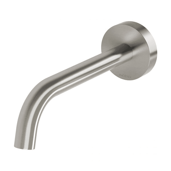 Phoenix Vivid Slimline Plus Wall Basin / Bath Outlet 180mm Brushed Nickel