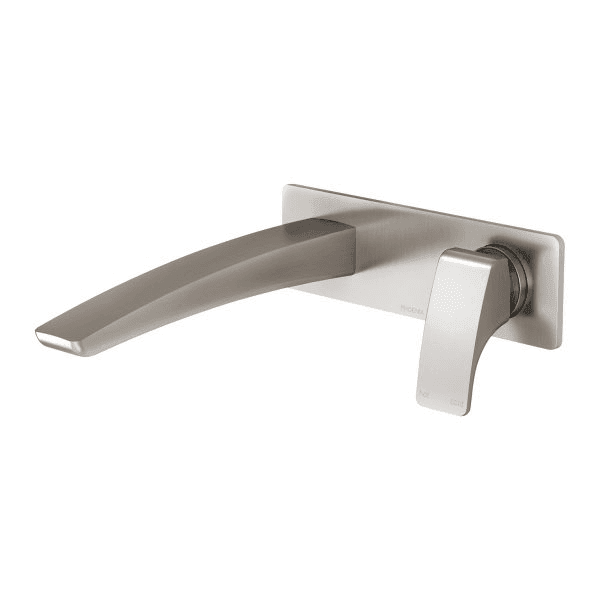 Phoenix Rush Wall Basin Mixer Set 180mm Brushed Nickel