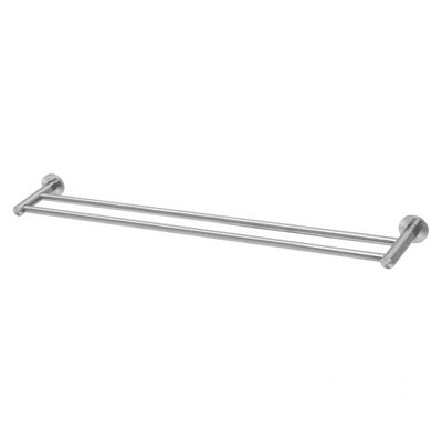 Phoenix Radii SS 316 Double Towel Rail Round Plate 800mm Stainless Steel
