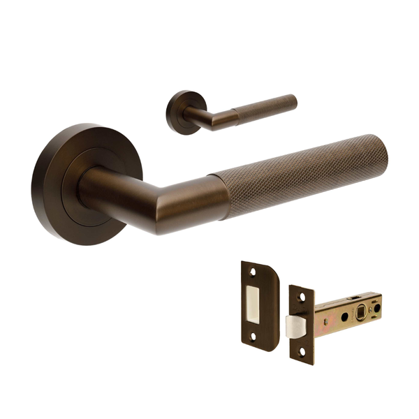 Zanda Vertex Passage Lever Handle Ember Bronze
