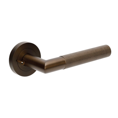 Zanda Vertex Integrated Privacy Lever Handle Ember Bronze