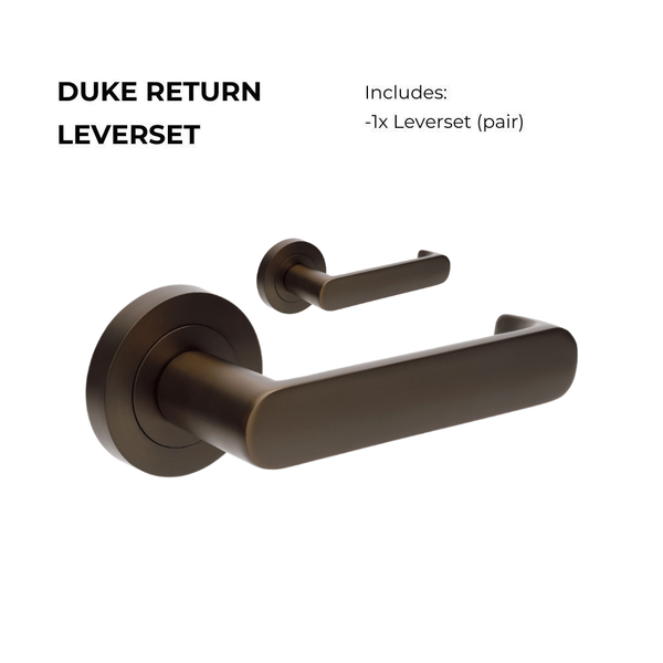 Zanda Duke Return Lever Set Door Handle Ember Bronze