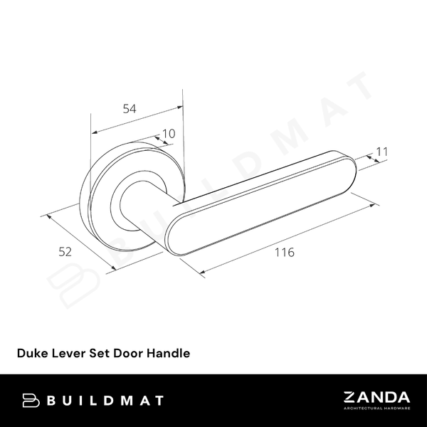 Zanda Duke Lever Set Door Handle Ember Bronze