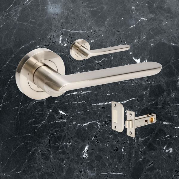 Zanda Regent Passage Lever Set Door Handle Brushed Nickel