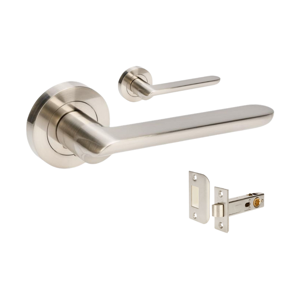 Zanda Regent Passage Lever Set Door Handle Brushed Nickel
