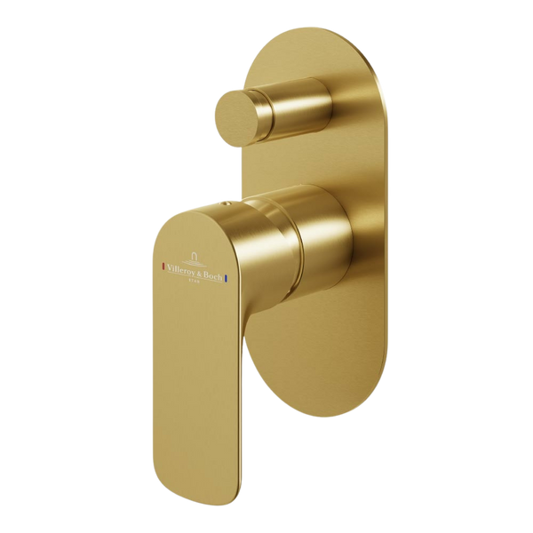 Villeroy & Boch O. Novo Diverter Mixer Brushed Gold (Trim Kit Only)