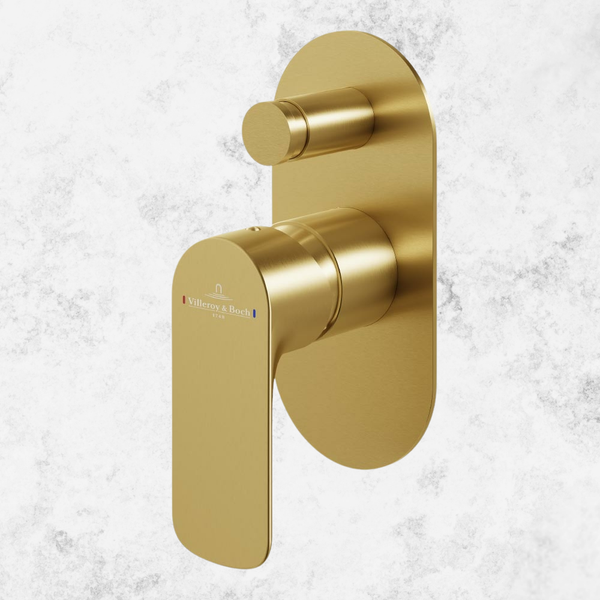 Villeroy & Boch O. Novo Diverter Mixer Brushed Gold (Trim Kit Only)