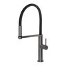 Phoenix Blix Flexible Hose Brushed Carbon Sink Mixer Round