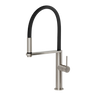 Phoenix Blix Flexible Hose Brushed Nickel Sink Mixer Round