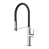 Phoenix Blix Flexible Hose Chrome Sink Mixer Round Lead Free