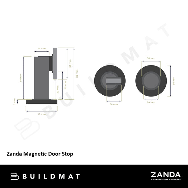 Zanda Magnetic Door Stop Matte White