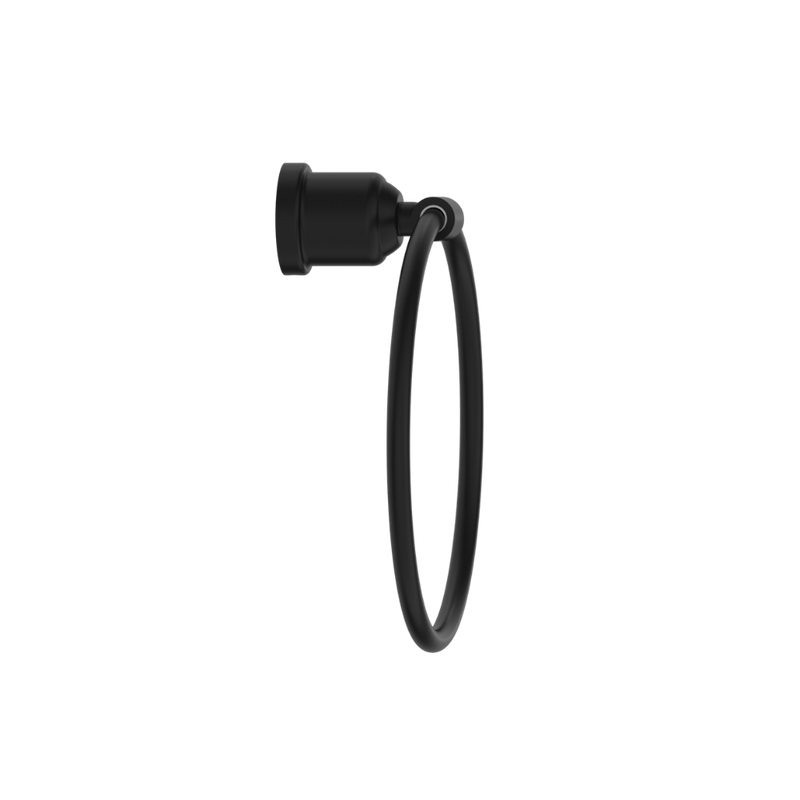 York Towel Ring Matte Black