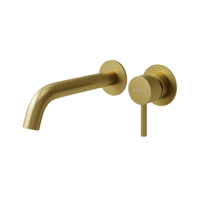Villeroy & Boch Vita 35 Wall Mounted Basin/Bath Mixer Lead Free Brushed Gold (Trim Kit Only)
