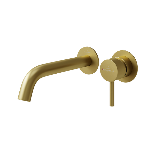 Villeroy & Boch Vita 35 Wall Mounted Basin/Bath Mixer Lead Free Brushed Gold (Trim Kit Only)