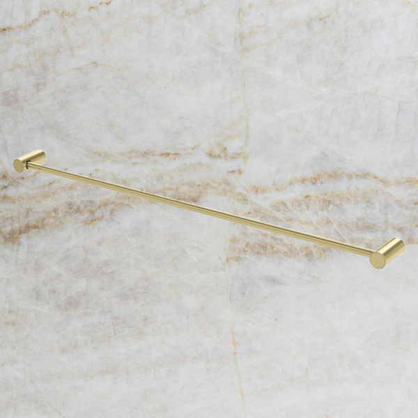 Phoenix Vivid Slimline Single Towel Rail 800mm  Brushed Gold