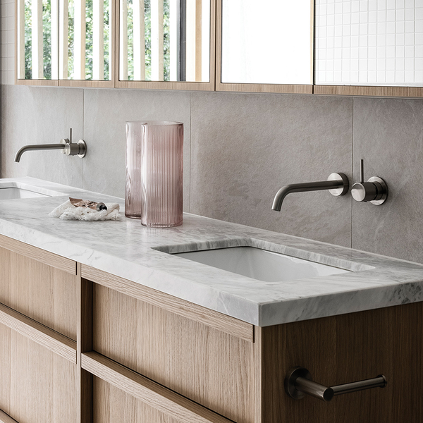 Phoenix Vivid Slimline Up Shower / Wall Mixer Brushed Nickel