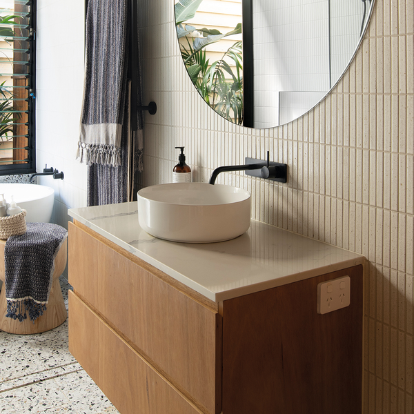 Phoenix Vivid Slimline Up Basin / Bath Wall Mixer Set Matte Black