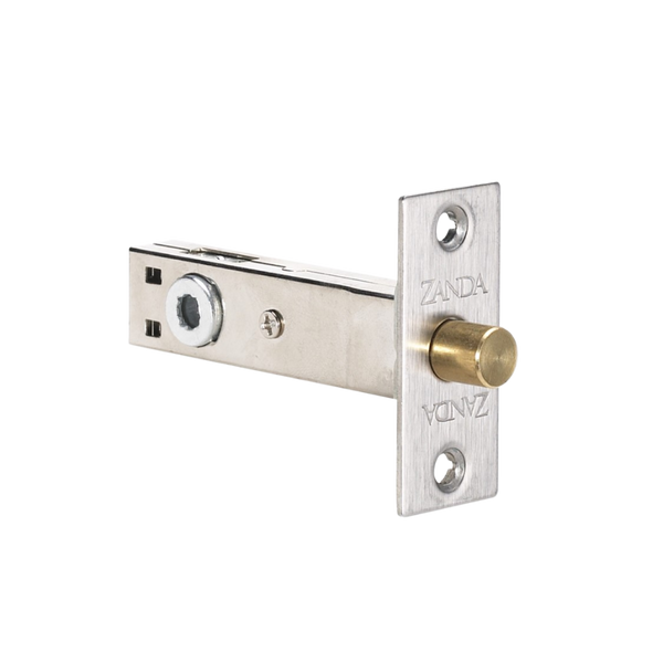 Zanda Privacy Bolt Tubular 60mm Backset Brushed Nickel