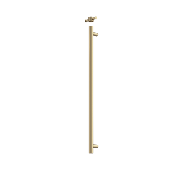Caroma Liano II Heated Towel Rail Vertical Brushed Brass