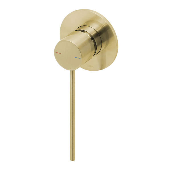 Phoenix Vivid Slimline SwitchMix Shower / Wall Mixer with Extended Lever (Complete Kit) Brushed Gold