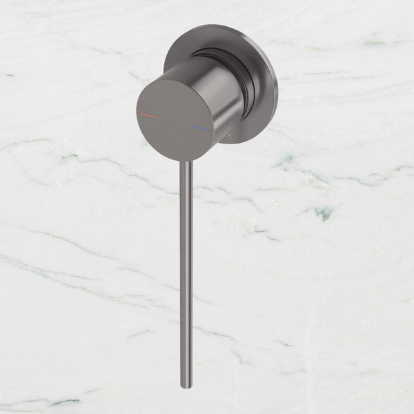 Phoenix Vivid Slimline SwitchMix Shower / Wall Mixer 60mm Backplate and Extended Lever Brushed Carbon