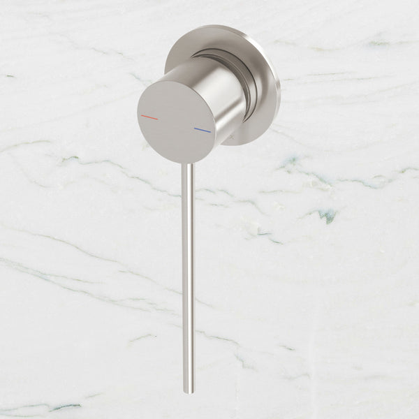 Phoenix Vivid Slimline SwitchMix Shower / Wall Mixer 60mm Backplate and Extended Lever Brushed Nickel