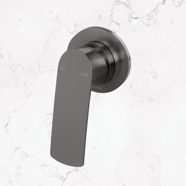 Phoenix Mekko SwitchMix Shower/Wall Mixer Round Plate (Fit-Off Kit) Brushed Carbon Lead Free