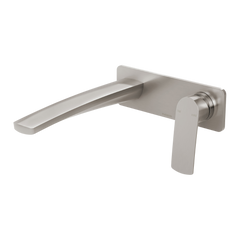 Phoenix Mekko SwitchMix Wall Basin / Bath Mixer Set 200mm (Complete Kit) Lead Free Brushed Nickel