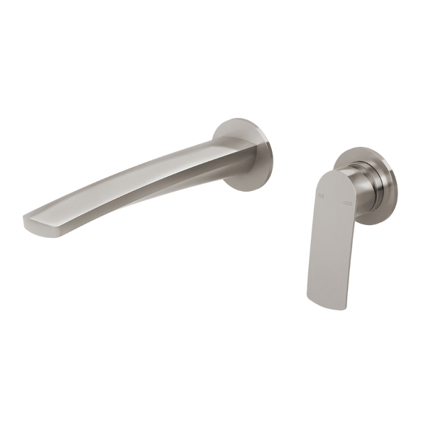 Phoenix Mekko SwitchMix Wall Basin / Bath Mixer Set 200mm Round Plates (Fit-Off Kit Only) Lead Free Brushed Nickel