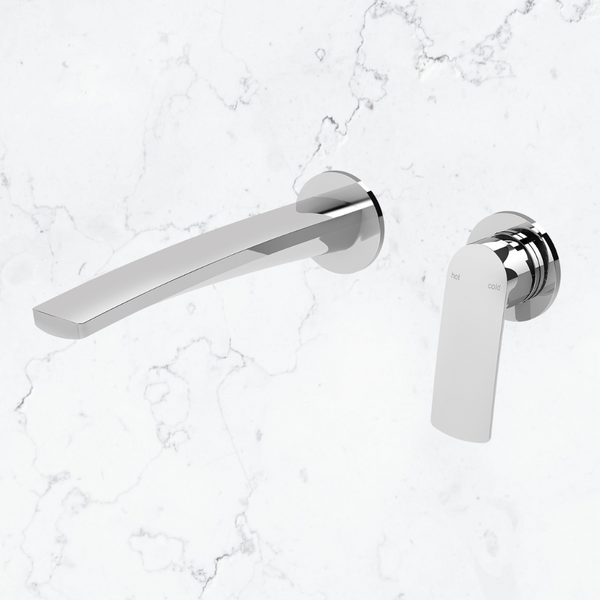 Phoenix Mekko SwitchMix Wall Basin / Bath Mixer Set 200mm Round Plates (Complete Kit) Lead Free Chrome