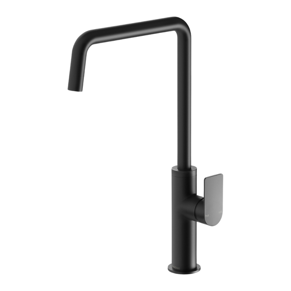 Phoenix Mekko Matte Black Sink Mixer 190mm Squareline