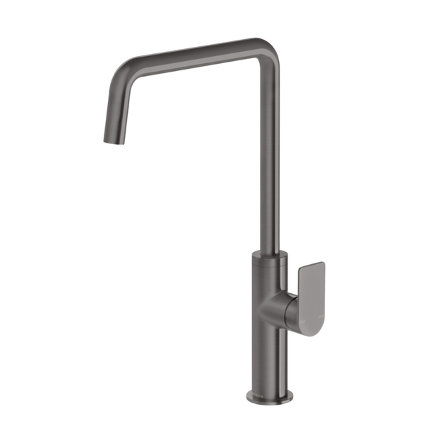 Phoenix Mekko Sink Mixer 190mm Squareline Lead Free Brushed Carbon