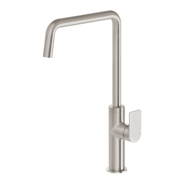 Phoenix Mekko Brushed Nickel Sink Mixer 190mm Squareline