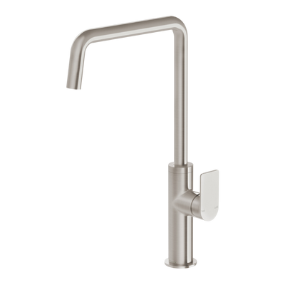 Phoenix Mekko Brushed Nickel Sink Mixer 190mm Squareline