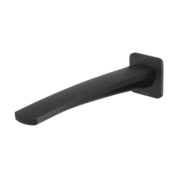 Phoenix Mekko Wall Bath Outlet 200mm Matte Black