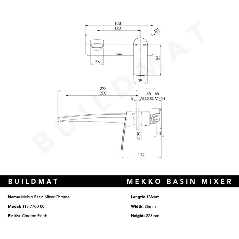Mekko Basin Mixer Chrome