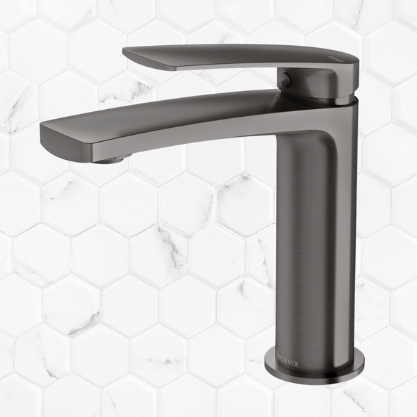 Phoenix Mekko Basin Mixer Brushed Carbon