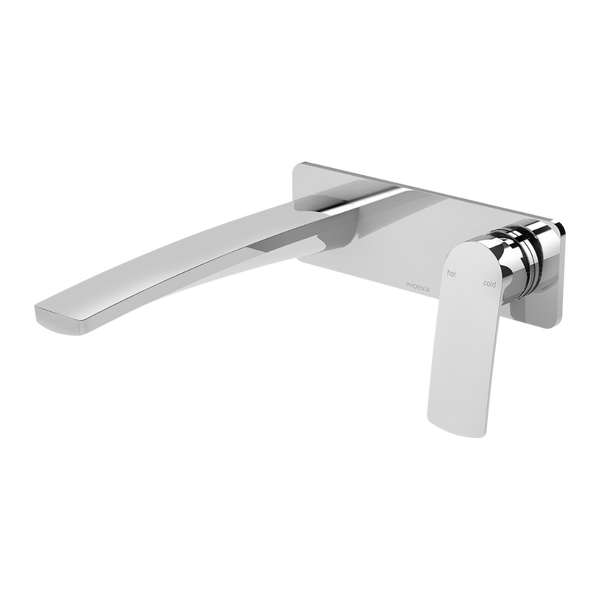 Phoenix Mekko SwitchMix Wall Basin / Bath Mixer Set 200mm Chrome (Complete Kit)