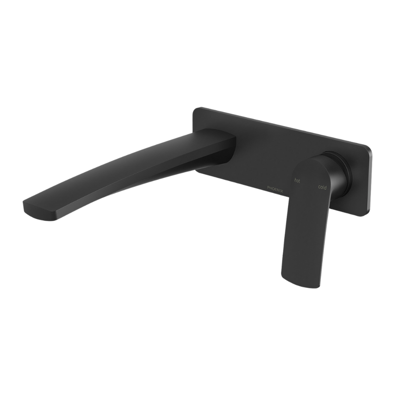 Mekko Wall Basin / Bath Mixer Set 200mm Matte Black