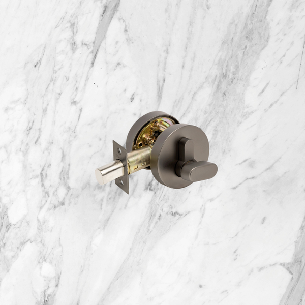 Zanda Triad Round Slimline Deadbolts Graphite Nickel