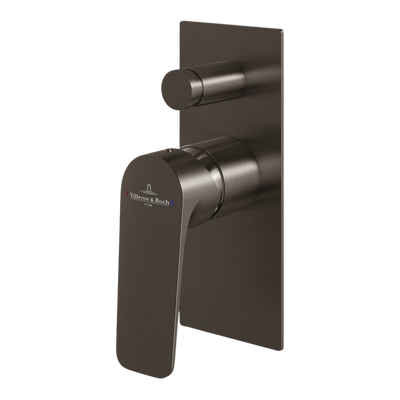 Villeroy & Boch O.Novo Style Rectangular Diverter Mixer Gunmetal (Trim Kit Only)
