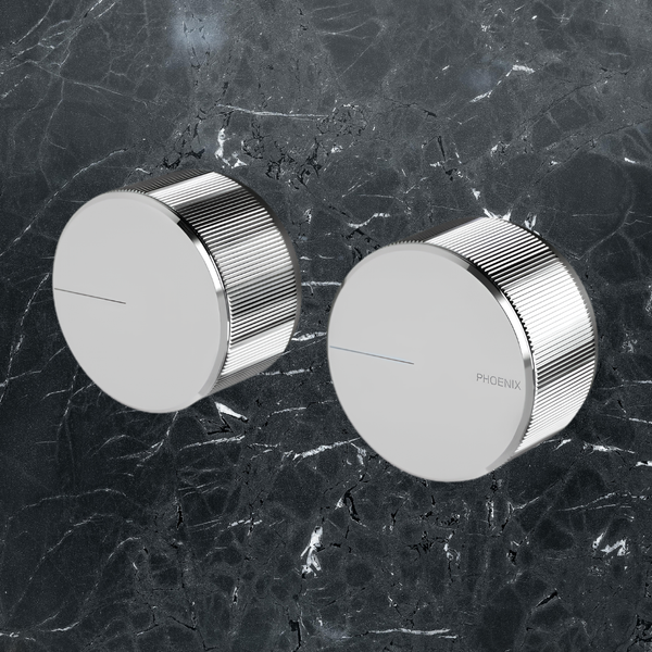 Phoenix Axia Wall Top Assemblies 15mm Extended Spindles Chrome